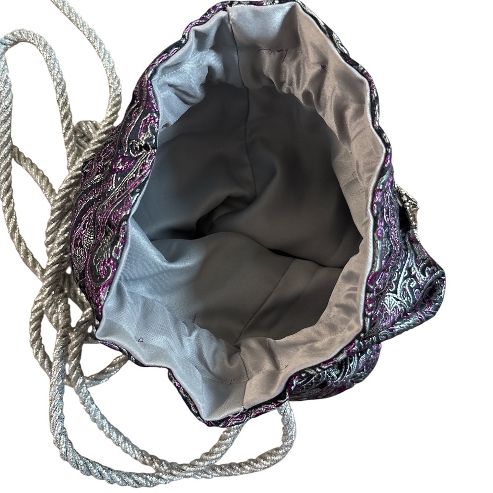 Set of 2 drawstring bags clover leaf and paisley - Picture 3 of 5